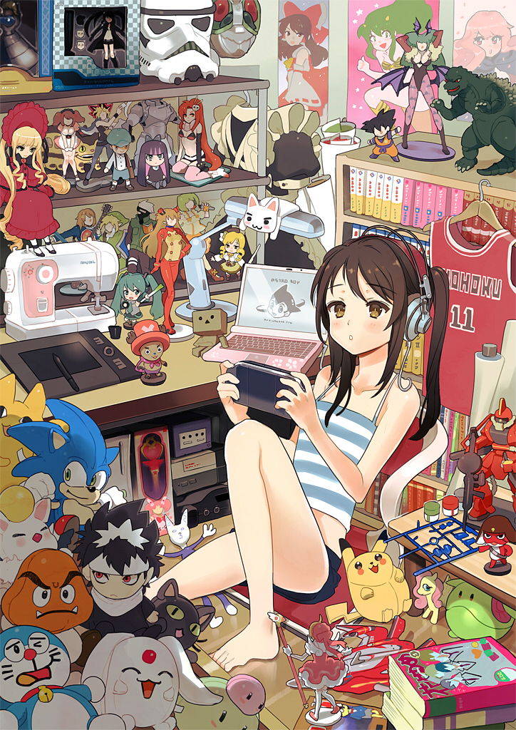 00s 10s 1980s_(style) 1990s_(style) 1girl :o alphonse_elric amazon_(company) annotation_request apron artoria_pendragon_(fate) asahina_mikuru azumanga_daiou bare_arms bare_legs bare_shoulders barefoot basketball basketball_uniform bishoujo_senshi_sailor_moon black_hair black_rock_shooter black_rock_shooter_(character) blonde_hair blue_eyes blush book bookshelf brown_eyes brown_hair capcom cardcaptor_sakura cat chair character_doll chestnut_mouth chibi_usa clannad commentary_request company_connection computer crop_top danboo dango_daikazoku darkstalkers doko_demo_issho doraemon doraemon_(character) dragon_ball dragonball_z drawing_tablet edogawa_conan evangelion:_2.0_you_can_(not)_advance evangelion:_3.0_you_can_(not)_redo fate/stay_night fate_(series) feet female_focus figure final_fantasy fluttershy folding_chair fullmetal_alchemist fuuin_no_tsue game_console game_freak gamecube gen_1_pokemon giroro godzilla godzilla_(series) goomba green_eyes green_hair guitar gundam gurren-lagann hakurei_reimu handheld_game_console hangar hanging haro hatake_kakashi hatsune_miku headphones hiei hiei_(yu_yu_hakusho) hirasawa_yui indoors inoue_toro instrument jersey k-on! kamen_rider kamen_rider_(1st_series) kamen_rider_1 keroro_gunsou kinomoto_sakura kissai knee_up kuroneko_(trigun) lamp laptop leaning_back level-5 link long_hair louise_francoise_le_blanc_de_la_valliere luke_triton lum macross macross_frontier macross_frontier:_sayonara_no_tsubasa magic_knight_rayearth mahou_shoujo_madoka_magica mahou_shoujo_madoka_magica_(anime) maid_apron mario_(series) matching_hair/eyes meitantei_conan midriff mihama_chiyo&#039;s_father miniskirt mobile_suit_gundam model_kit mokona moogle morrigan_aensland multicolored_hair muto_yugi my_little_pony my_little_pony:_friendship_is_magic naruto naruto_(series) nekobus neon_genesis_evangelion nes nintendo nintendo_64 oldschool one_piece otaku otaku_room paint panty_&amp;_stocking_with_garterbelt paper pikachu pink_eyes pink_hair playing playing_games playstation_portable pokemon pokemon_(creature) poster_(object) princess_tutu professor_layton ranka_lee rebuild_of_evangelion red_eyes red_hair retro_artstyle rozen_maiden rukawa_kaede saber_(fate) sailor_chibi_moon sailor_moon sailor_senshi_uniform sewing_machine shadow shinku short_shorts shorts side_ponytail sitting sitting_on_object skirt slam_dunk_(series) solo son_goku sonic_(series) sonic_the_hedgehog souryuu_asuka_langley sportswear sprue square_enix star_wars stocking_(psg) stormtrooper striped stuffed_animal stuffed_toy stylus super_mario_bros._1 suzumiya_haruhi_no_yuuutsu tablet tank_top tengen_toppa_gurren_lagann tetsuwan_atom the_legend_of_zelda tomoe_mami tonari_no_totoro tony_tony_chopper touhou toy_packaging trigun twintails urusei_yatsura vocaloid wand white_hair xbox_360 yami_yugi yf-29 yoko_littner yotsubato! yu-gi-oh! yu-gi-oh!_duel_monsters yuu_yuu_hakusho zaku zaku_ii_s_char_custom zero_no_tsukaima