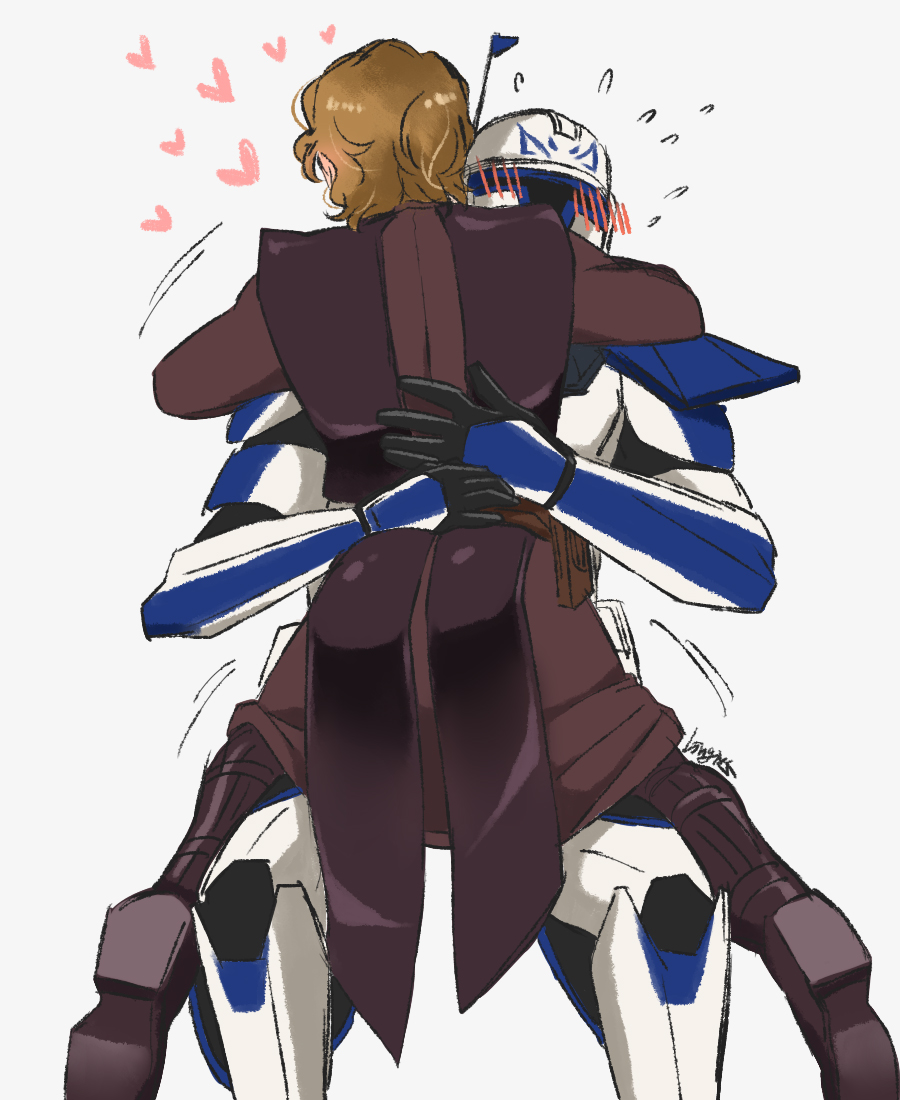 2boys anakin_skywalker boots clone_trooper clone_wars helmet multiple_boys rex_(star_wars) star_wars star_wars:_the_clone_wars tagme yaoi