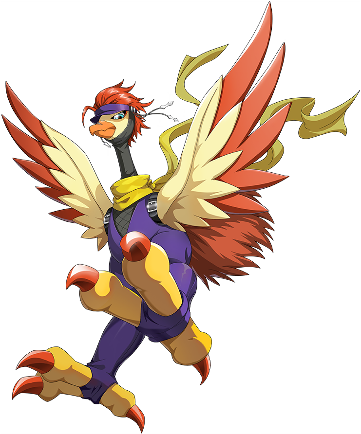 belt claws digimon digimon_(creature) digimon_new_century official_art peckmon solo wings