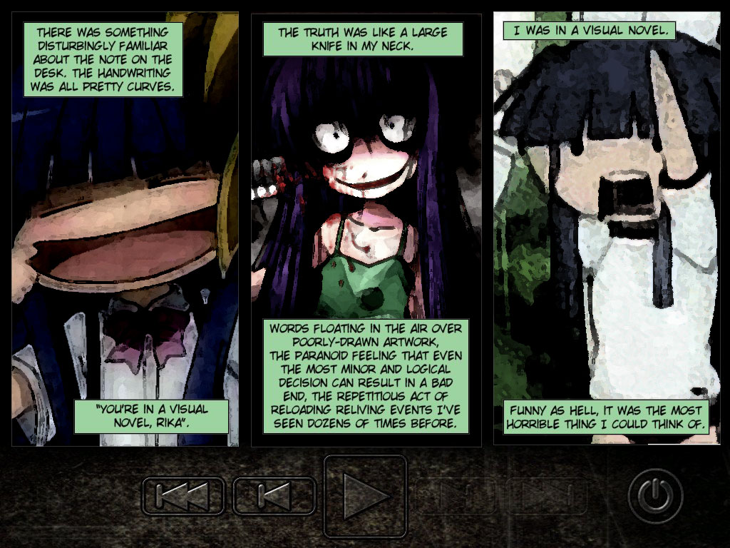 blue_hair furude_rika higurashi_no_naku_koro_ni long_hair max_payne max_payne_(series) parody purple_eyes