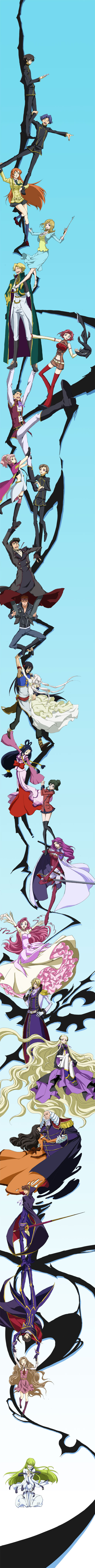 6+boys 6+girls absurdres aiguillette anya_alstreim aomushi_(shi-cho) bad_id bad_pixiv_id black_hair blonde_hair blue_hair boots brown_hair c.c. cape charles_zi_britannia code_geass cornelia_li_britannia cousins dress durarara!! euphemia_li_britannia everyone gino_weinberg glasses green_hair highres jeremiah_gottwald kouzuki_kallen kururugi_suzaku lelouch_vi_britannia li_xingke long_hair long_image marianne_vi_britannia milly_ashford multiple_boys multiple_girls nina_einstein nunnally_vi_britannia ohgi_kaname orange_hair order_of_the_black_knights_uniform parody pink_hair rivalz_cardemonde rolo_lamperouge schneizel_el_britannia school_uniform shirley_fenette short_hair skirt spoilers sumeragi_kaguya sword tall_image tamaki_shin&#039;ichirou thigh_boots thighhighs tianzi trust_me_(durarara!!) v.v. weapon white_hair zero_(code_geass)