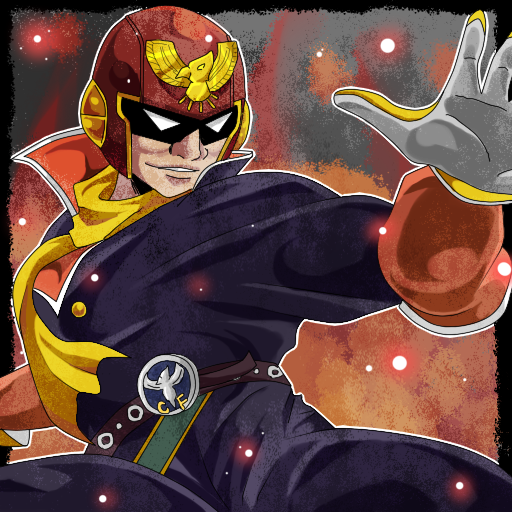 1boy belt captain_falcon f-zero fire gloves helmet love_(ai-mfmf) male_focus nintendo scarf smile solo teeth
