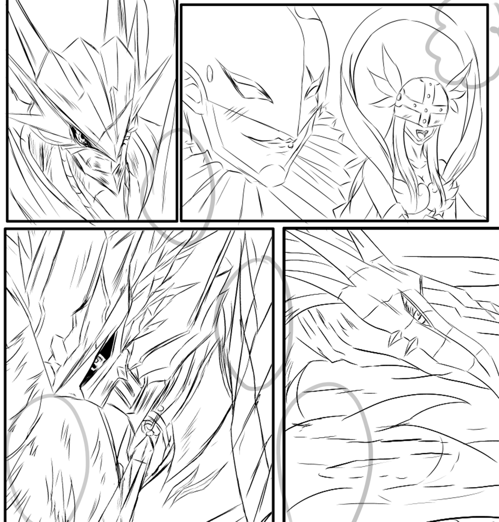angel angel_girl angewomon digimon digimon_(creature) head_wings hexeblaumon long_hair mask megaseadramon piemon wings