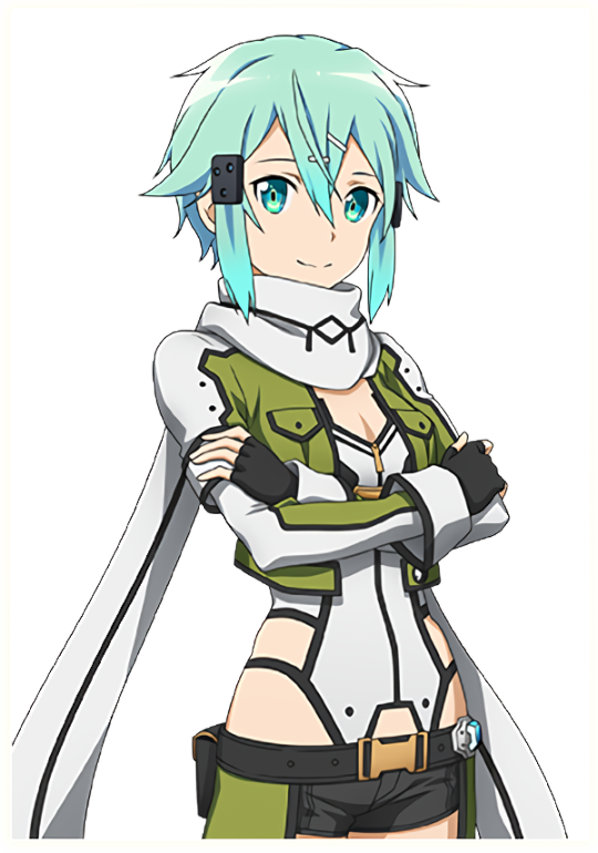 1girl artist_request looking_at_viewer lowleg lowleg_shorts official_art short_shorts shorts sinon smile sword_art_online tagme