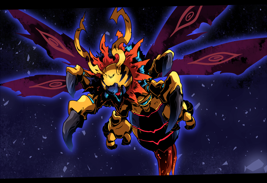 beak bug claws digimon digimon_(creature) flymon solo wings