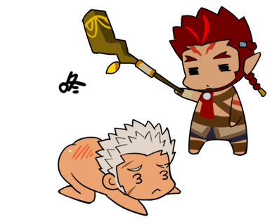 2boys 3_3 :o =_= animated animated_gif bara beard bonk braid braided_ponytail character_request completely_nude facial_hair facial_scar forked_eyebrows indie_virtual_youtuber rai_bolim line_(naver) lowres lrpanda00 male_focus mature_male multicolored_hair multiple_boys nude red_hair scar scar_on_cheek scar_on_face shaman streaked_hair transparent_background virtual_youtuber