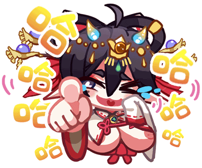 &gt;_o 1girl areola_slip black_hair breast_curtains breasts chibi chibi_only chinese_commentary hair_ornament hair_rings hair_stick haitai_(haitai_umita) haitai_umita indie_virtual_youtuber lactation large_breasts laughing looking_at_viewer lowres nipple_slip nipples nontraditional_miko one_eye_closed pointing pointing_at_viewer pointy_ears purple_eyes solo virtual_youtuber