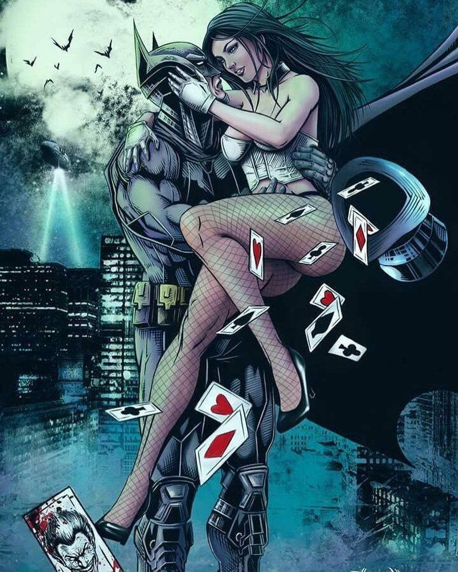 batman batman_(series) bruce_wayne cards_on_floor carrying carrying_person dc_comics hat injustice injustice:_gods_among_us justice_league magician top_hat zatanna zatanna_zatara