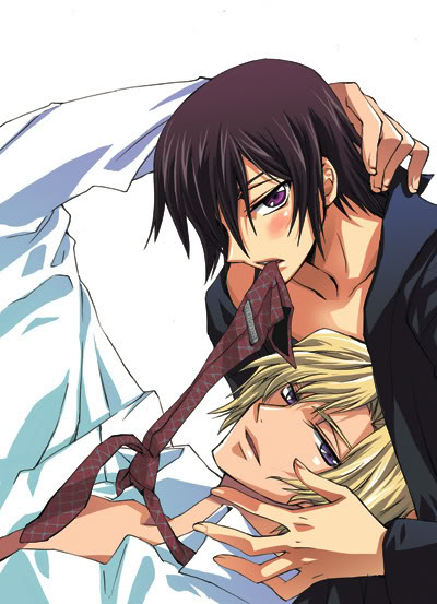 2boys blush brothers code_geass lelouch_vi_britannia male_focus multiple_boys necktie schneizel_el_britannia siblings