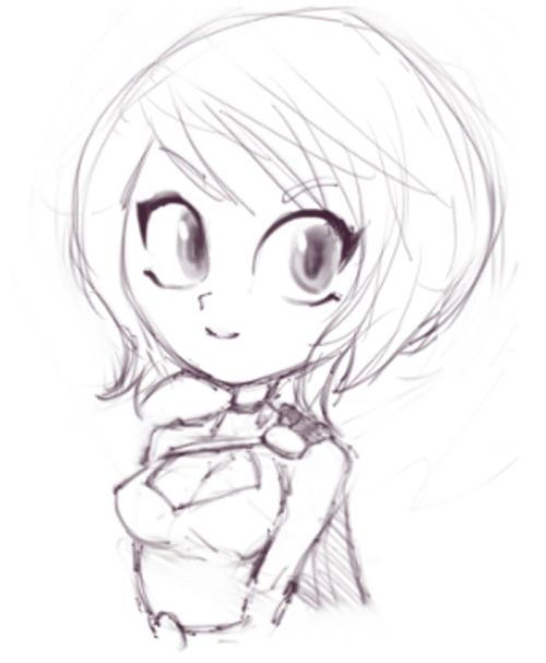 1girl breasts cape cartoon_network choker cleavage cleavage_cutout clothing_cutout conoghi dc_comics gloves leotard looking_at_viewer medium_breasts monochrome parody power_girl short_hair sketch smile standing style_parody superhero_costume teen_titans teen_titans_go!