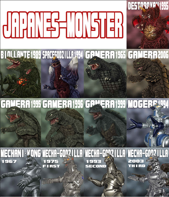 age_progression alien amputee anti-megalosaurus_force autocannon avant_gamera biollante cannon character_name crossover crusher_drill cyborg daiei_film daiei_motion_picture destoroyah drill english_text extra_wings g-force gamera gamera,_the_giant_monster gamera:_guardian_of_the_universe gamera_(series) gamera_2:_attack_of_legion gamera_3:_revenge_of_iris gamera_the_brave godzilla:_tokyo_s.o.s. godzilla_(series) godzilla_against_mechagodzilla godzilla_vs._biollante godzilla_vs._destoroyah godzilla_vs._mechagodzilla_ii godzilla_vs._spacegodzilla horns japan_self-defense_force jxsdf kadokawa kaiju king_kong_(series) king_kong_escapes kiryu_(godzilla) low_wings magnetic_weapon mecha mechagodzilla mechagodzilla_2 mechani-kong military missile missile_pod moguera multiple_crossover multiple_persona prosthesis prosthetic_arm railgun rankin/bass_animated_entertainment robot rocket_drill satoru33 single_horn space_monster spacegodzilla spiral_claw spiral_grenade_missile terror_of_mechagodzilla toho transformation turtle type-4_anti-beast_drilling_device type-4_railgun weapon wings