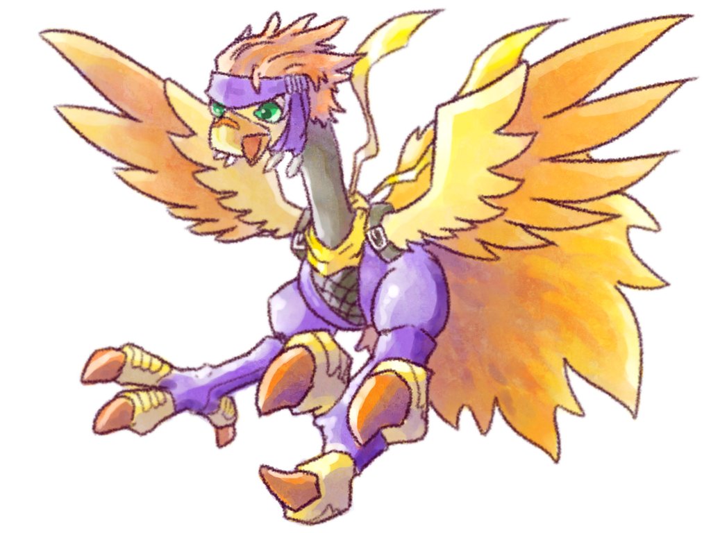 1other digimon digimon_(creature) ninja other_focus peckmon simple_background solo white_background