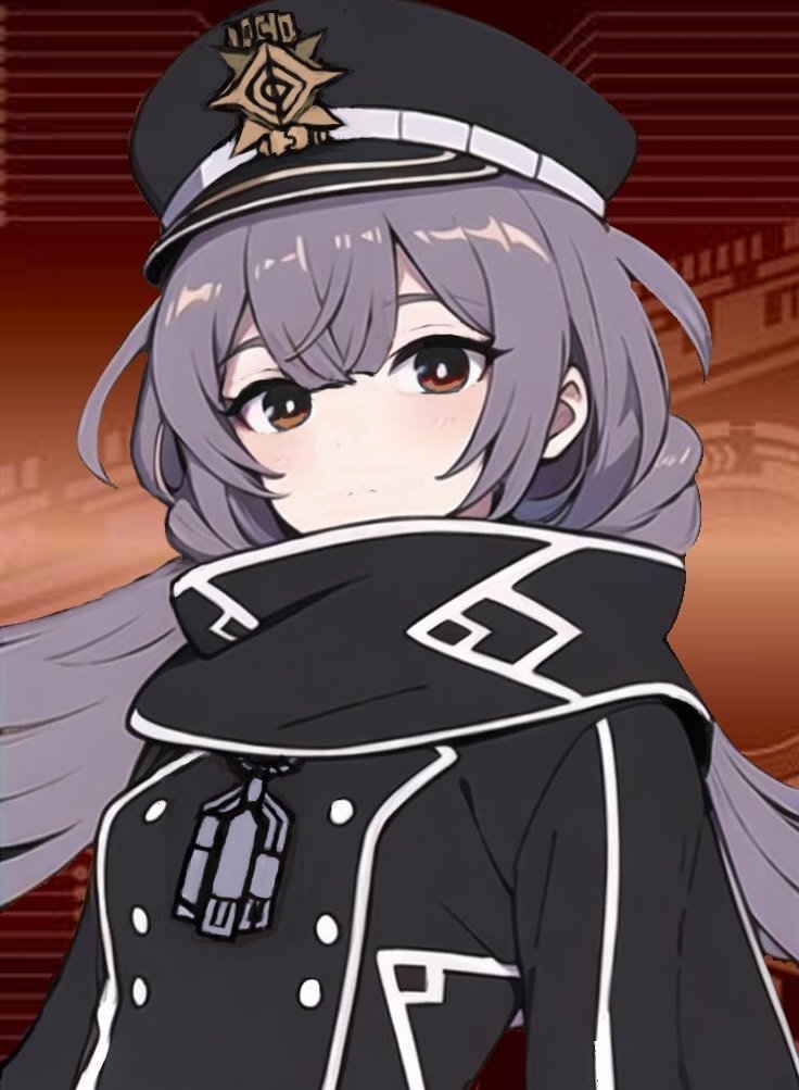 1girl blush brown_eyes buttons double-breasted duel_monster grey_hair hat long_hair masa961 military_uniform peaked_cap scarf sidelocks sky_striker_ace_-_roze upper_body yu-gi-oh! yu-gi-oh!_master_duel