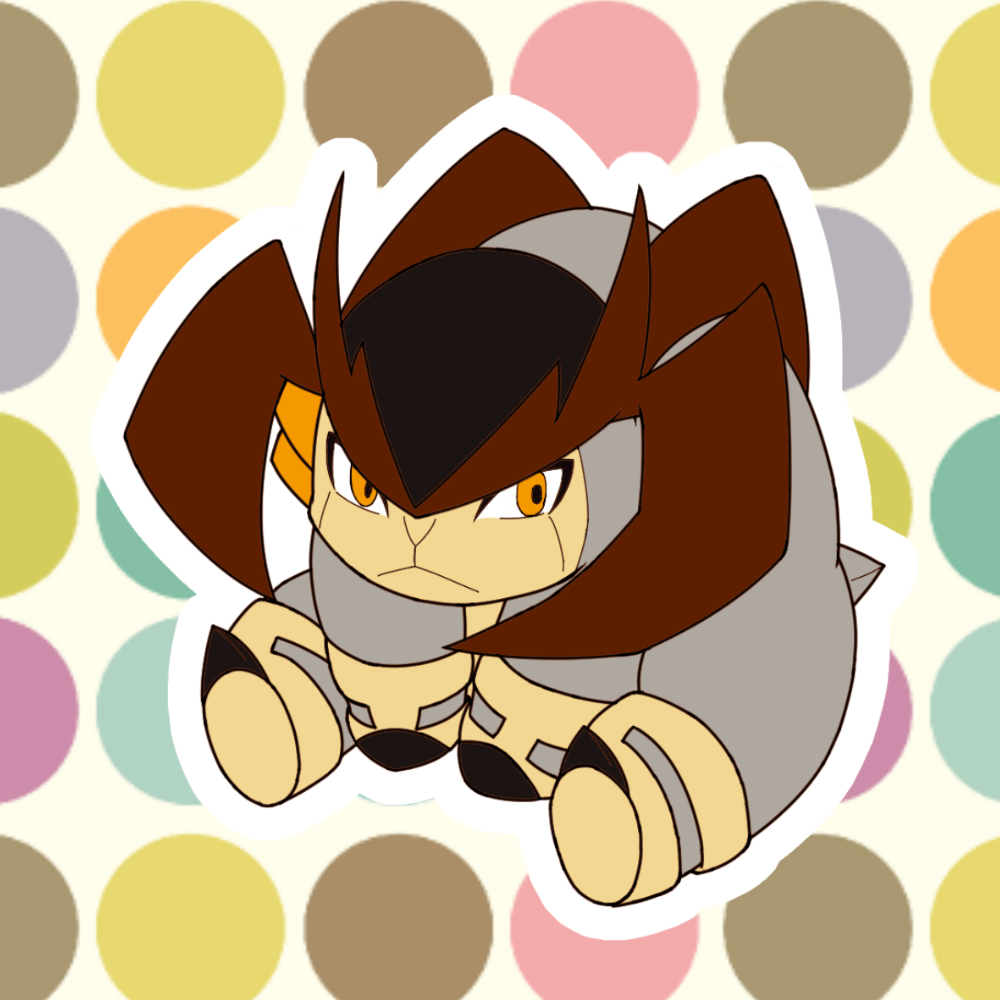 5651030905 chibi closed_mouth creature full_body gen_5_pokemon horns legendary_pokemon looking_at_viewer nintendo no_humans pokemon pokemon_(creature) sitting solo terrakion yellow_eyes