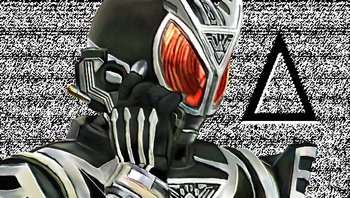 1boy cellphone helmet kamen_rider kamen_rider_555 kamen_rider_delta male_focus mask phone solo triangle