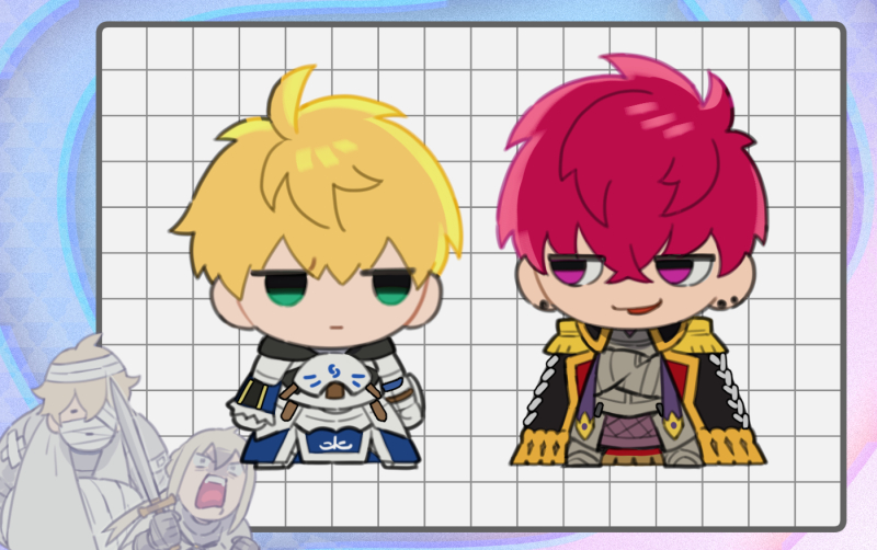 4boys arm_cast arm_sling armor arthur_pendragon_(fate) bandaged_head bandages bedivere_(fate) black_cape blonde_hair cape commentary_request earrings epaulettes fate/grand_order fate/prototype fate/prototype:_fragments_of_blue_and_silver fate_(series) gawain_(fate) green_eyes holding holding_sword holding_weapon jewelry jitome lucius_tiberius_(fate) male_focus multiple_boys multiple_earrings nakahara_(mu_tation) open_mouth ponytail purple_eyes red_hair smile sword weapon