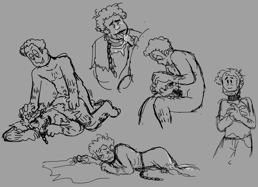 2boys anal cum cum_in_mouth cum_on_body facial fellatio garfield greyscale jon_arbuckle lyman_(garfield) male_penetrated monochrome multiple_boys oral self-upload sex vinnyscock yaoi