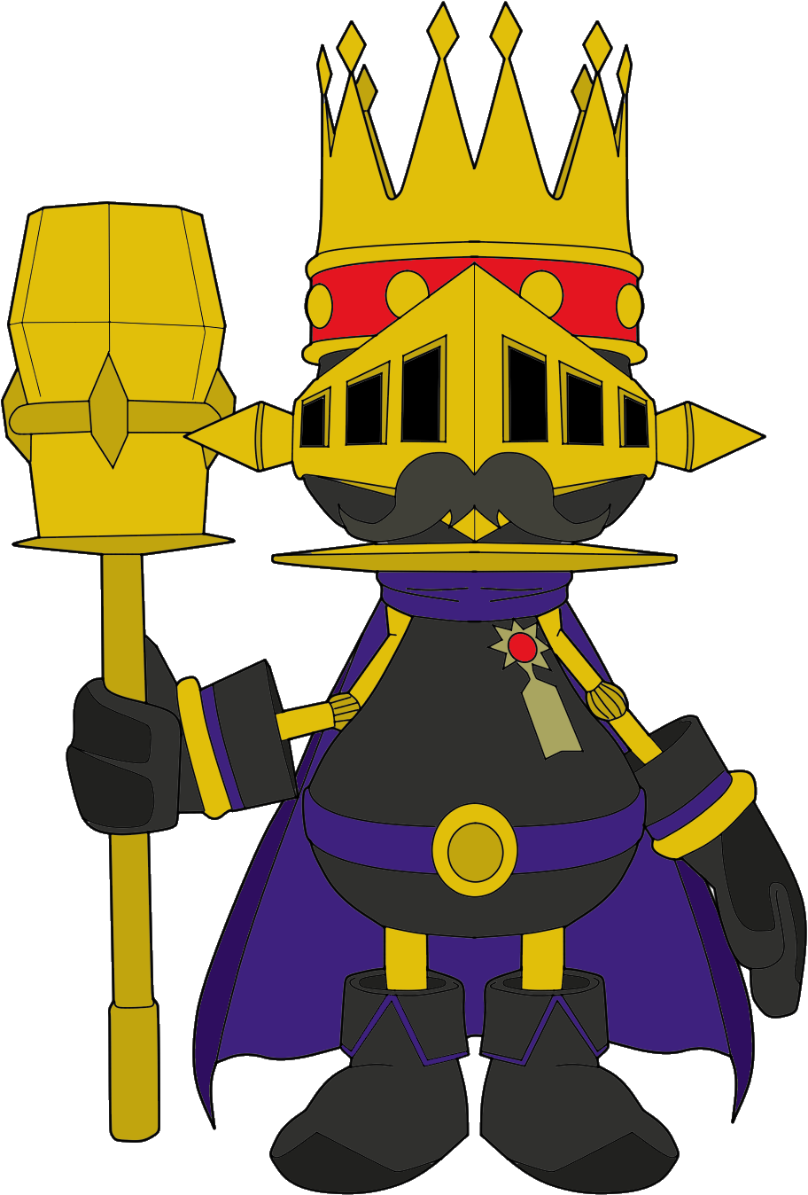 digimon digimon_(creature) highres kingchessmon looking_at_viewer oridigi solo transparent_background