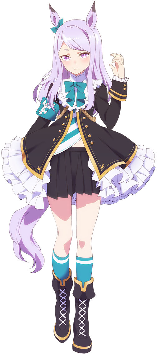 1girl animal_ears armband black_boots black_jacket black_skirt blush boots bow breasts closed_mouth collar dot_nose dress ear_ribbon female_focus flat_chest frilled_collar frilled_dress frilled_jacket frilled_skirt frilled_sleeves frills full_body green_armband green_bow green_ribbon green_socks horse_ears horse_girl horse_tail jacket juliet_sleeves lace-up_boots legs long_hair long_sleeves looking_at_viewer mejiro_mcqueen_(frontline_elegance)_(umamusume) mejiro_mcqueen_(umamusume) miniskirt official_art pleated_skirt puffy_long_sleeves puffy_sleeves purple_eyes purple_hair purple_tail ribbon skirt small_breasts socks solo solo_focus stomach tail thighs umamusume