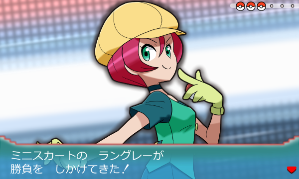 1girl aqua_choker aqua_shirt choker closed_mouth commentary_request eyelashes georgia_(pokemon) gloves green_eyes green_gloves hat holding holding_poke_ball lass_(pokemon) lass_(pokemon_oras) mori_hayaki nintendo parody pink_hair poke_ball poke_ball_(basic) pokemon pokemon_(anime) pokemon_bw_(anime) pokemon_oras shirt short_hair short_sleeves smile solo style_parody trainer_wants_to_battle translation_request upper_body v-shaped_eyebrows yellow_hat