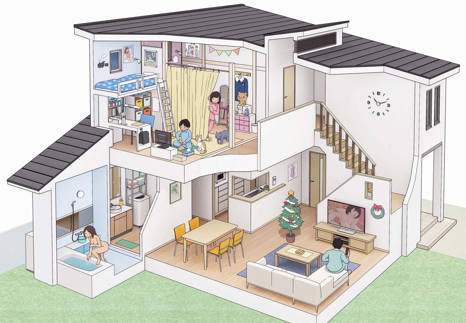 Alluring image of a female's figure emphasizing her erotic curves