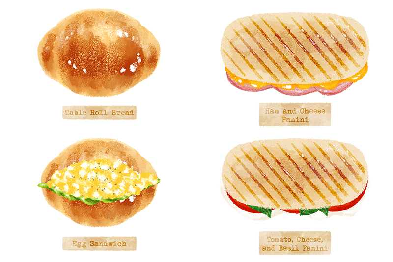 basil_leaf bread cheese egg_(food) egg_sandwich food food_focus food_name ham no_humans original panini_(food) sakurako_shinya sandwich tomato tomato_slice transparent_background