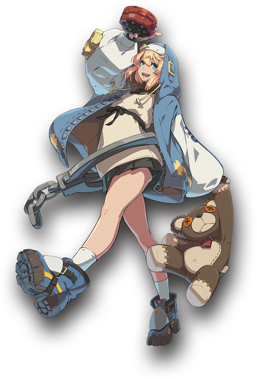 1boy :d alpha_transparency androgyne_symbol aqua_eyes arm_up ass_peek backlighting bare_legs belt belt_buckle black_belt black_bow black_ribbon black_shorts blonde_hair blue_footwear blue_hood blue_hoodie boots bow bridget_(guilty_gear) brown_shirt buckle chain commentary drawstring english_commentary fingerless_gloves floating_hair gloves grey_gloves grey_skirt guilty_gear guilty_gear_strive habit hidehiko_sakamura highres holding holding_stuffed_toy holding_weapon hood hood_up hoodie knee_blush long_sleeves looking_at_viewer male_focus medium_hair messy_hair multiple_belts official_art open_clothes open_hoodie open_mouth oversized_belt pleated_skirt puffy_long_sleeves puffy_sleeves ribbon roger_(guilty_gear) shadow shirt shorts simple_background skirt smile socks standing standing_on_one_leg stuffed_animal stuffed_toy teddy_bear teeth transparent_background trap upper_teeth_only walking weapon white_sleeves white_socks yo-yo zipper zipper_pull_tab