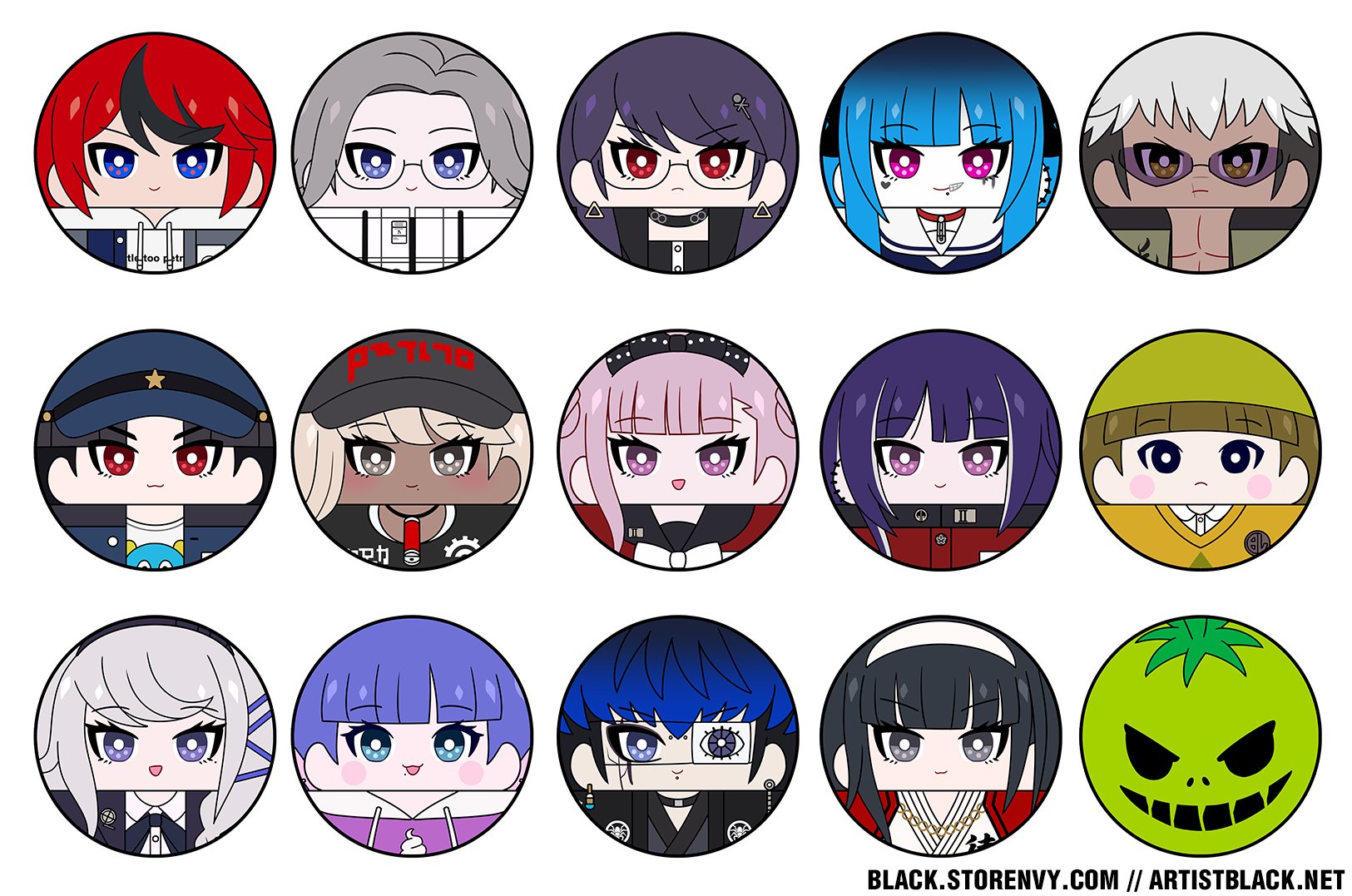 6+boys 6+girls amemiya_darumi aotsuki_eito artist_black artist_name black_eyes black_hair blonde_hair blue_eyes blue_hair blush brown_eyes brown_hair closed_mouth dark-skinned_female dark-skinned_male dark_skin ginzaki_shouma glasses grey_eyes heart highres kawana_tsubasa kirifuji_nozomi looking_at_viewer magadori_kyoshika makeup maruko_gaku mask mask_on_head matching_hair/eyes mojiro_moko multiple_boys multiple_girls omokage_yugamu oosuzuki_kurara open_mouth pink_eyes pink_hair purple_eyes purple_hair red_eyes red_hair runny_makeup shizuhara_hiruko signature smile sumino_takumi the_hundred_line_-last_defense_academy- tomato tsukumo_ima tsukumo_kako watermark web_address white_background white_hair yakushiji_takemaru