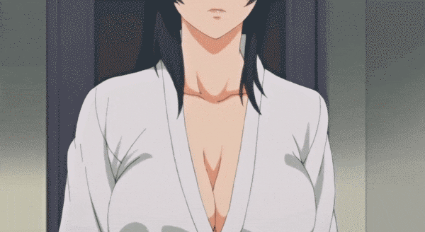 1girl animated animated_gif black_hair dojo kimi_omou_koi nipples open_clothes tagme