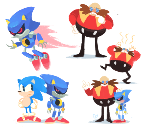 angry dr._eggman facial_hair fire fire gigi_d.g. hedgehog lowres male_focus metal_sonic mustache red_footwear sonic_the_hedgehog sonic_(series) sonic_the_hedgehog_(classic) source_request
