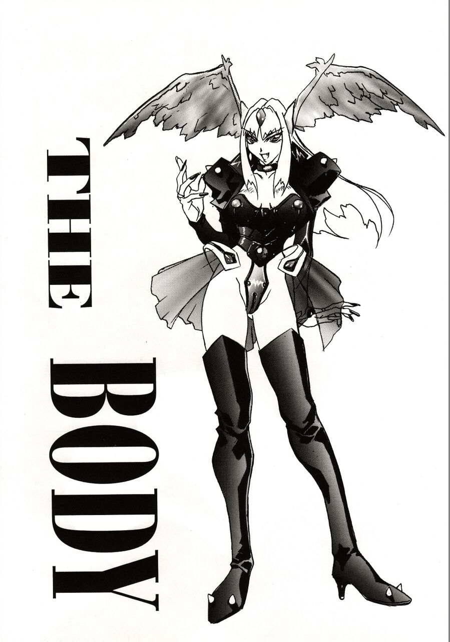1girl blonde_hair boots breasts choujin_gakuen_gowcaizer cleavage elphie_elfman female_focus fingernails full_body highres long_hair looking_at_viewer monochrome necrocaizer oobari_masami smile solo standing white_background