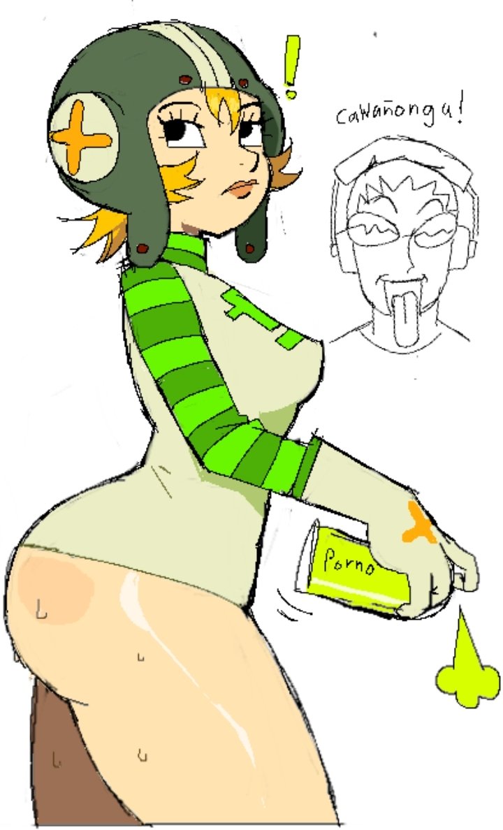 1girl ass beat_(jsr) brolycoochie gum_(jsr) huge_ass jet_set_radio sega thick_thighs thighs