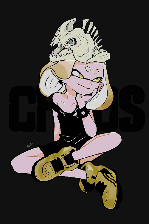 1girl black_shorts black_tank_top blonde_hair bracelet closed_mouth collarbone commentary_request cross-shaped_pupils earrings full_body grey_background hair_behind_ear hand_on_own_cheek hand_on_own_face high_tops imaikuy0 inkling invisible_chair jewelry looking_to_the_side medium_hair nintendo pearl_(splatoon) pointy_ears shoes shorts single_bare_shoulder sitting sneakers solo spiked_bracelet spikes splatoon_(series) splatoon_2 strap_slip symbol-shaped_pupils tank_top tentacle_hair triangle_earrings yellow_eyes yellow_shoes