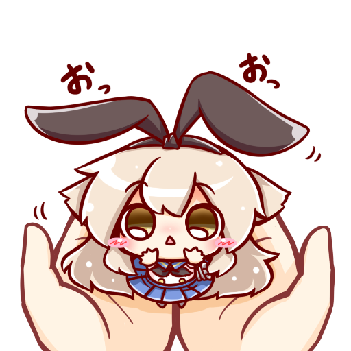 10s 1girl anchor black_panties blonde_hair blush chibi elbow_gloves female_focus gloves hair_ornament hairband in_palm kantai_collection long_hair looking_at_viewer mini_person minigirl navel own_hands_together panties personification ritateo sailor_collar shimakaze_(kancolle) skirt solo solo_focus striped_clothes striped_thighhighs thighhighs triangle_mouth underwear white_gloves
