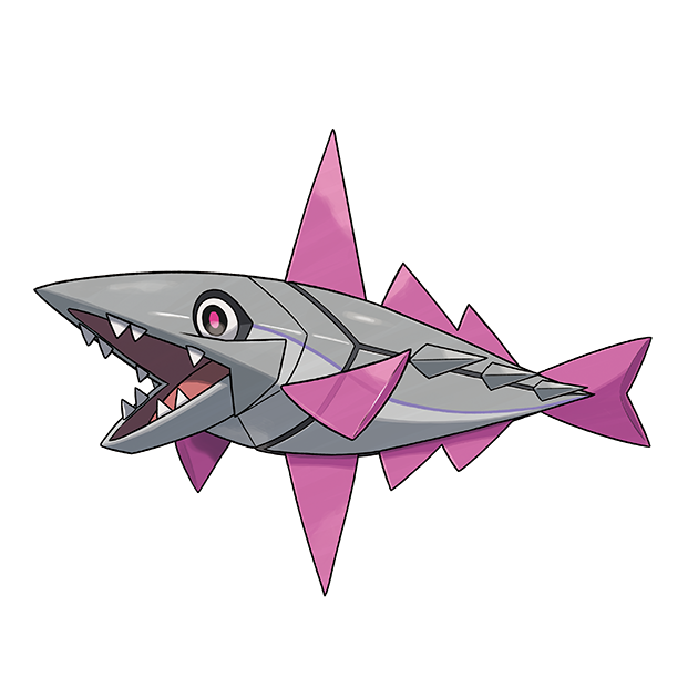animal_focus artist_request fish full_body nintendo no_humans official_art open_mouth outline pokemon pokemon_(creature) pokemon_focus pokemon_sv sharp_teeth solo teeth third-party_source transparent_background veluza white_outline
