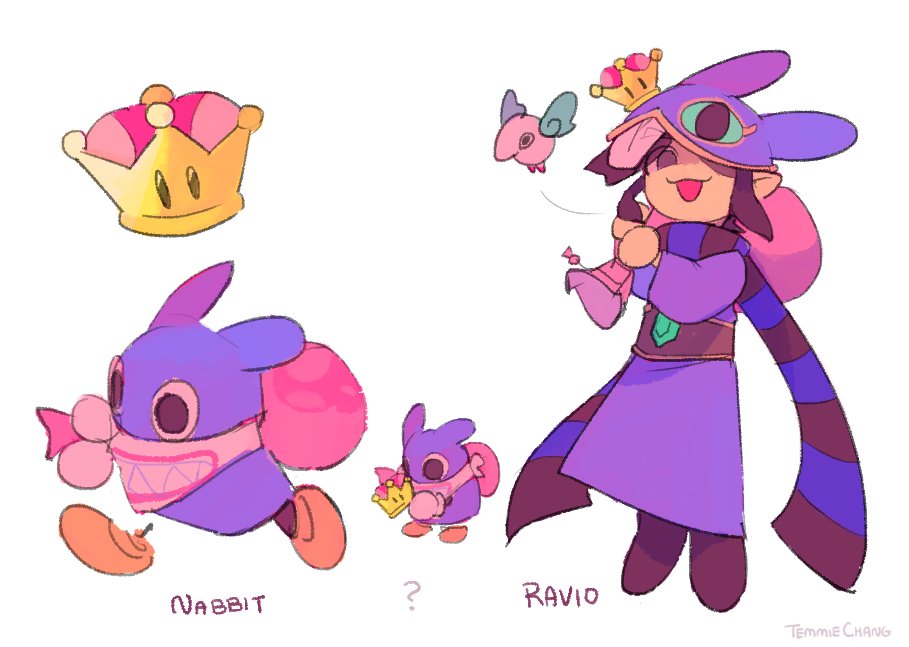 2boys artist_name bag bandana bird brown_eyes character_name crossover crown gloves hat jewelry long_sleeves mario_(series) multiple_boys nabbit new_super_mario_bros._u_deluxe nintendo open_mouth over_shoulder pointy_ears ravio scarf sheerow simple_background super_crown temmie_chang the_legend_of_zelda the_legend_of_zelda:_a_link_between_worlds white_background