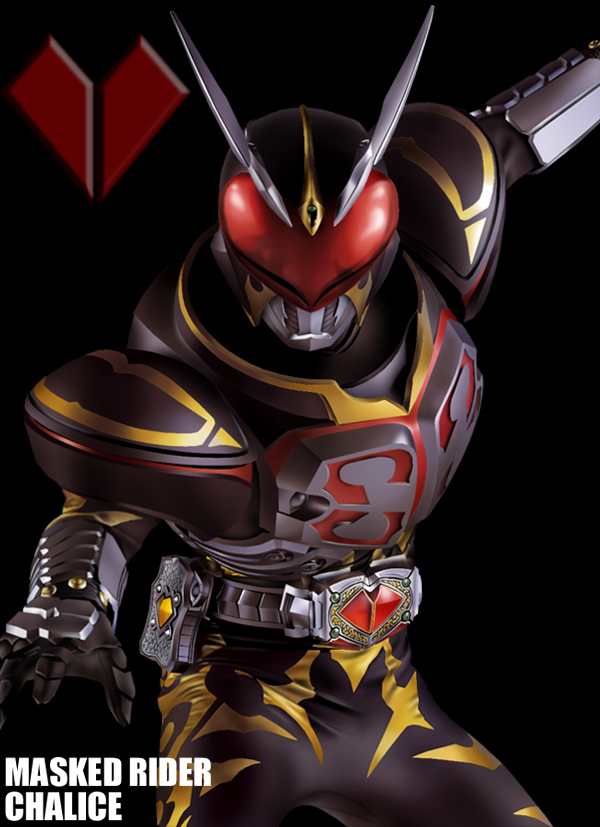 1boy belt kamen_rider kamen_rider_blade_(series) kamen_rider_chalice male_focus maru_(maru1105) mask solo