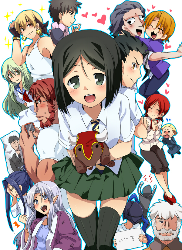 4girls 6+boys beard berserker_(fate/zero) berserker_(sensha_otoko)_(fate) black_hair blonde_hair blue_hair bob_cut bull dakimakura_(object) diarmuid_ua_duibhne_(fate) diarmuid_ua_duibhne_(lancer)_(fate) enkidu_(fate) facial_hair fate/stay_night fate/strange_fake fate/zero fate_(series) gender_request genderswap gilgamesh_(fate) gilles_de_rais_(caster)_(fate) gilles_de_rais_(fate) glasses glen_mackenzie green_eyes green_hair iskandar_(fate) kayneth_archibald_el-melloi kotomine_kirei kotomine_kirei_(fate/zero) kuzuki_souichirou marimo_danshaku matou_kariya medea_(caster)_(fate) medea_(fate) medea_(sensha_otoko)_(fate) multiple_boys multiple_girls necktie pillow pleated_skirt red_hair sasaki_kojirou_(fate) sensha_otoko skirt sola-ui_nuada-re_sophia-ri thighhighs uryuu_ryuunosuke waver_velvet waver_velvet_(sensha_otoko) white_hair