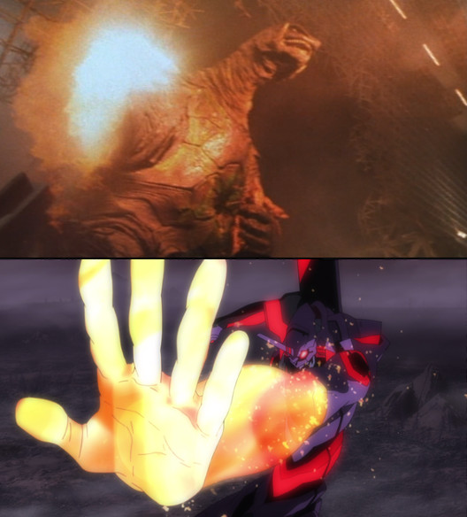 banishing_fist banishing_sword battle_damage bleeding blood colored_blood cyborg daiei_film damaged elemental_(creature) energy energy_arm energy_fist eva_01 fire fire_elemental gamera gamera_(series) giant giant_monster giant_robot glowing glowing_fist glowing_hand green_blood injury kaiju mecha military military_vehicle military_weapon monster neon_genesis_evangelion plasma punching rebuild_of_evangelion robot turtle weapon