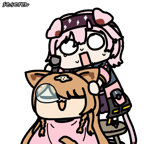animal_ears animated animated_gif arknights balding barber ceobe_(arknights) goldenglow_(arknights) lowres multiple_girls nervous nervous_sweating nose_bubble seseren shaver sleeping sweat