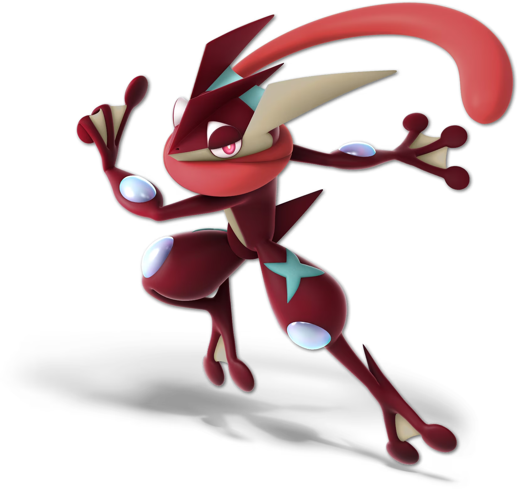 gen_6_pokemon greninja highres huge_filesize nintendo no_humans official_art pokemon pokemon_(creature) recolor super_smash_bros. tongue