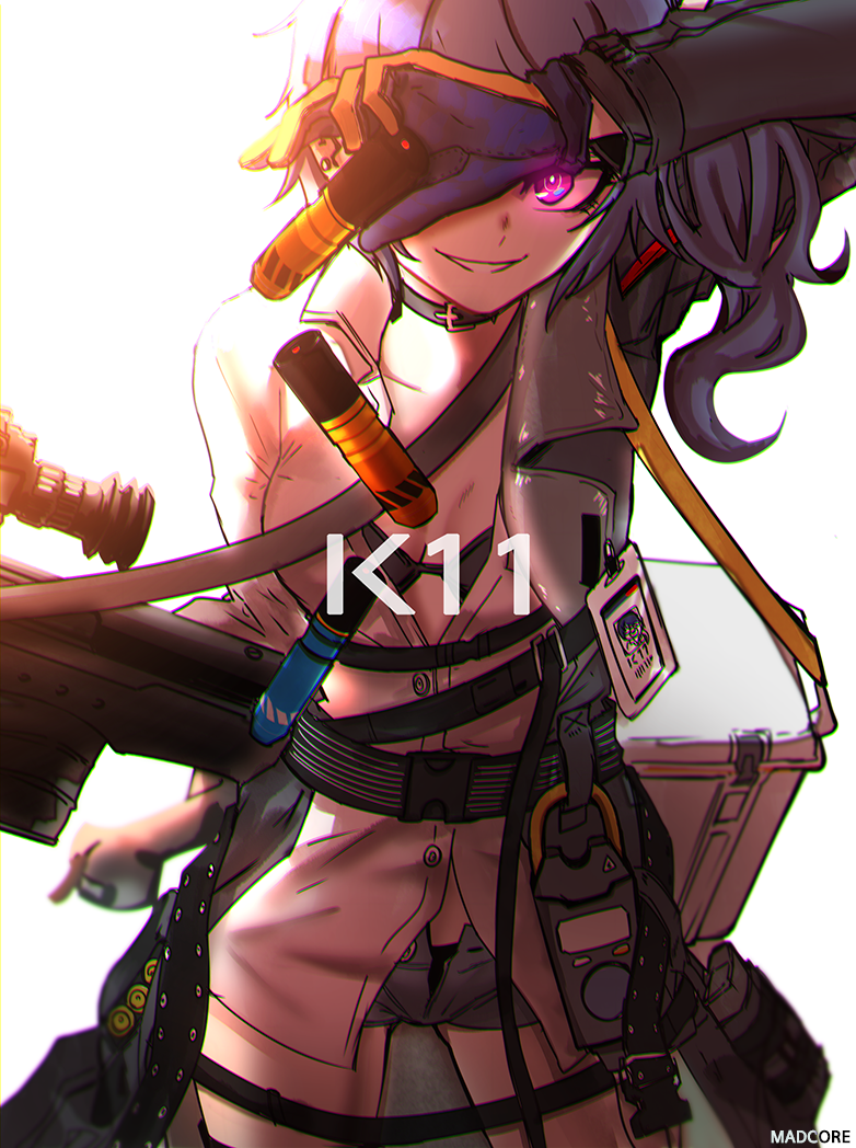 1girl 20x30mm_lv 20x30mm_lv_heab_k167 20x30mm_lv_p_k168 airburst_grenade_launcher airburst_round ammunition anti-materiel_cartridge arm_up artist_name assault_rifle backlighting belt bikini black_bikini black_panties blue_shorts bolt-action_grenade_launcher bolt_action breasts buckle bullet bullpup burst_fire_gun burst_fire_rifle cannon_cartridge carbine character_name clip_studio_paint_(medium) coat commentary_request computerized_scope cooler cowboy_shot daewoo_k11 dated dress dropping earrings explosive fragmentation_grenade fragmentation_warhead girls&#039;_frontline gloves glowing glowing_eye grenade grenade_cartridge grenade_launcher grey_coat gun hair_between_eyes high-explosive_airburst_round high-explosive_cartridge holding holding_gun holding_weapon id_card jewelry k11_(girls&#039;_frontline) korean_commentary leather_choker long_coat long_hair looking_at_viewer madcore medium_breasts messy_hair military_cartridge multi-weapon multimeter multiple-barrel_gun multiple_straps name_tag open_clothes open_coat open_dress panties parted_lips practice_round precision-guided_firearm precision-guided_munition purple_eyes rifle ringed_eyes scope shells short-barreled_rifle short_shorts shorts side_ponytail sidelocks sight_(weapon) signature simple_background single_earring skindentation smart_grenade smart_scope smirk solo strap subsonic_ammunition swimsuit telescopic_sight thermal_weapon_sight thigh_strap thighs underbarrel_assault_rifle underbarrel_rifle underwear weapon white_background white_dress