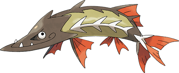 animal_focus artist_request barraskewda closed_mouth fish full_body gen_8_pokemon nintendo no_humans official_art pokemon pokemon_(creature) pokemon_focus pokemon_swsh sharp_teeth smile solo teeth third-party_source transparent_background