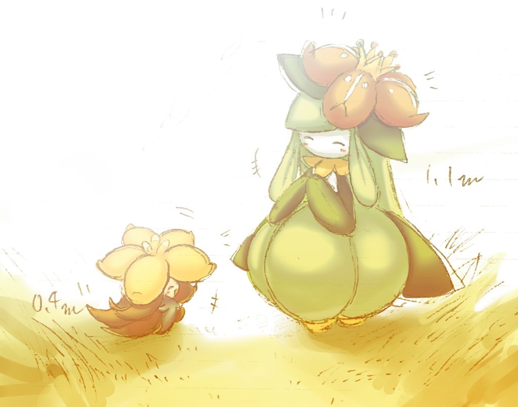 +++ 1girl ^_^ ame_(metorui) blush blush_stickers closed_eyes colored_skin crown day facing_another female_focus flat_chest flower from_side full_body gen_5_pokemon gen_8_pokemon gossifleur grass green_skin hair_flower hair_ornament hands_up happy height height_difference lilligant mini_crown monster_girl multicolored_skin nintendo notice_lines open_mouth outdoors own_hands_together plant_girl pokemon pokemon_(creature) profile red_flower simple_background sketch smile standing tilted_headwear two-tone_skin white_background white_skin yellow_flower yellow_headwear