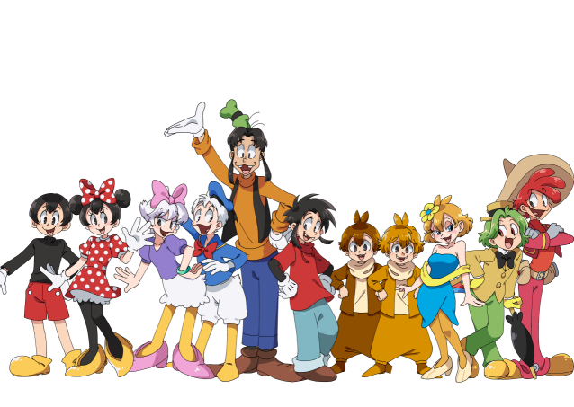 3gs 6+boys bird_boy bow bowtie chicken_boy chip_(disney) clarice_(disney) daisy_duck dale_(disney) disney donald_duck duck_boy gloves goofy green_hair hat humanization jacket jose_carioca long_sleeves max_goof mickey_mouse mickey_mouse_&amp;_friends minnie_mouse multiple_boys open_mouth panchito_pistoles pants parrot_boy personification red_hair shirt short_hair simple_background smile sombrero the_three_caballeros tomatok0 white_gloves