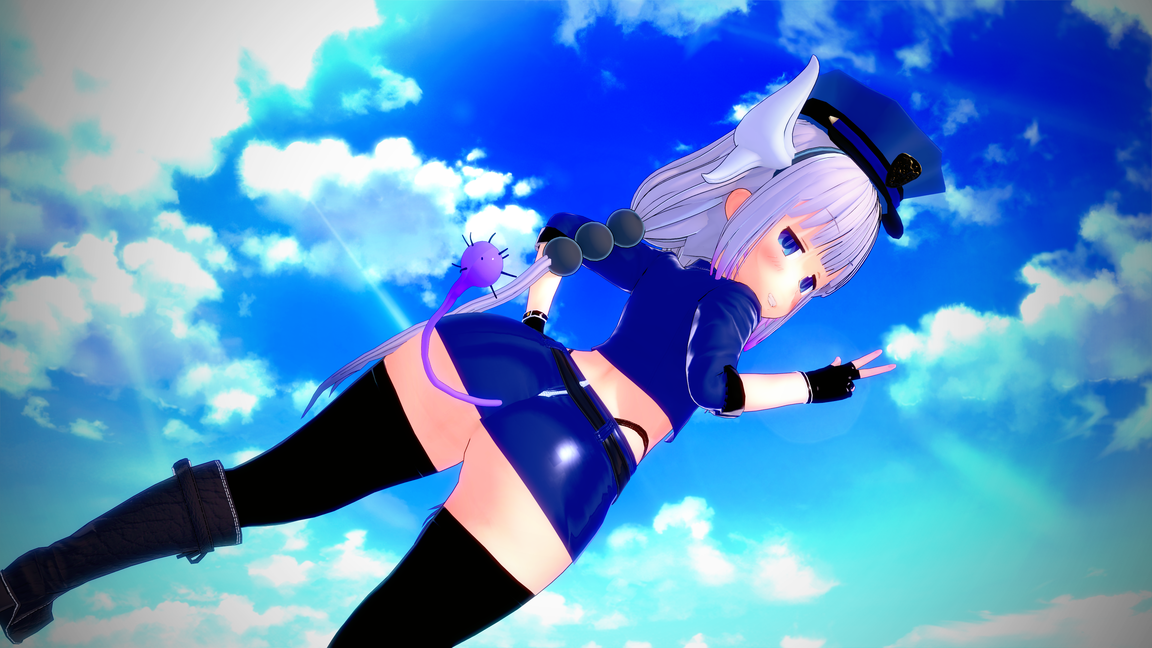 The animated figure with an intriguing grin promising more hentai fun