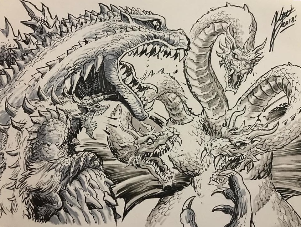 crossover giant giant_monster godzilla godzilla,_mothra_and_king_ghidorah:_giant_monsters_all-out_attack godzilla_(series) godzilla_2000:_millennium kaiju king_ghidorah matt_frank monster monster_hunter_(series) toho zinogre