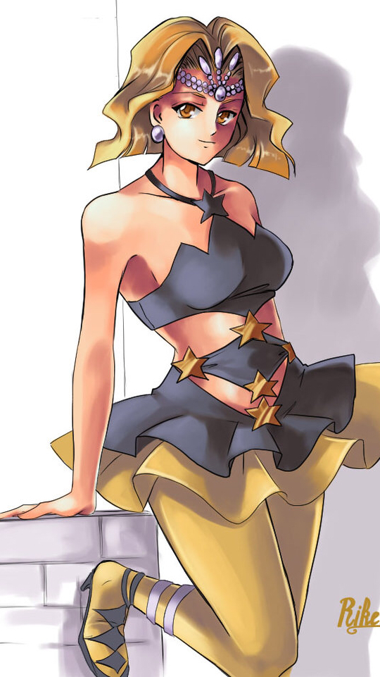 bishoujo_senshi_sailor_moon dress legs mimete_(sailor_moon) rike smile tagme yellow_dress