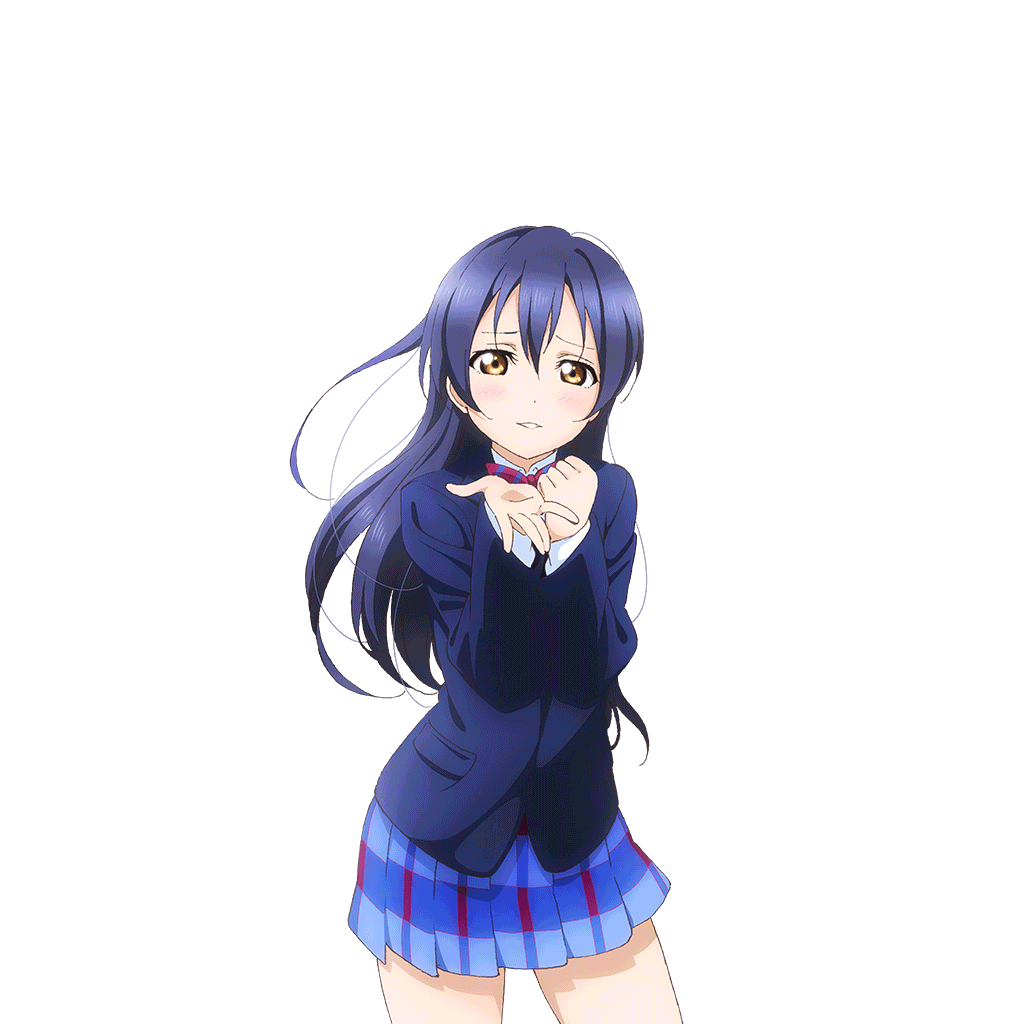 1girl \||/ blazer blowing_kiss blue_hair blue_jacket blue_skirt blush bow bowtie clenched_hand cowboy_shot diagonal-striped_bow diagonal-striped_bowtie diagonal-striped_clothes furrowed_brow hair_between_eyes jacket long_hair long_sleeves looking_at_viewer love_live! love_live!_school_idol_festival love_live!_school_idol_project miniskirt murota_yuuhei official_art open_hand otonokizaka_school_uniform outstretched_hand palms parted_lips plaid_clothes plaid_skirt pleated_skirt raised_inner_eyebrows red_bow red_bowtie school_uniform shirt skirt solo sonoda_umi striped_clothes transparent_background white_shirt winter_uniform yellow_eyes