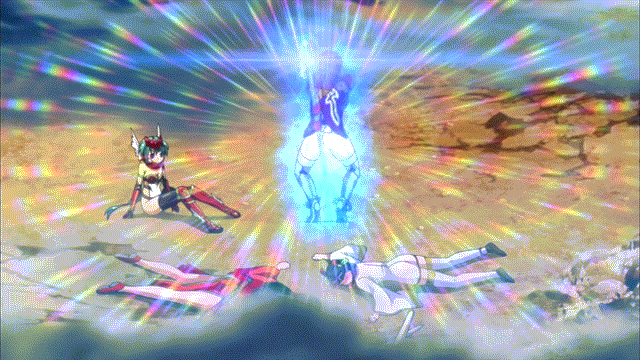 animated animated_gif armor ass blonde_hair boots crotch_rub gloves green_hair grinding light mirim multiple_girls nun panties queen&#039;s_blade queen&#039;s_blade_rebellion sainyang_(queen&#039;s_blade) screencap sexually_suggestive siblings sigui_(queen&#039;s_blade) sisters skirt tarnyang_(queen&#039;s_blade) thighhighs underwear upskirt